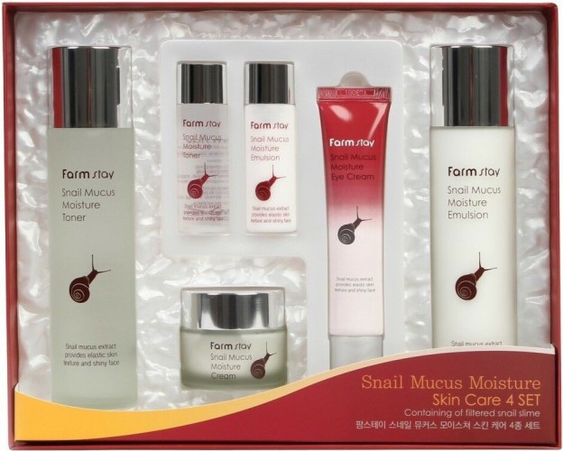 FarmStay Набор уходовых средств с экстрактом улитки Snail Mucus Moisture Skin Care 4 set, 1шт