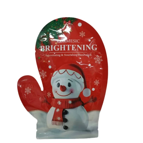 Kormesic Отбеливающая маска-перчатки для рук в новогоднем дизайне Brightening Rejuvenating & Nourishing Hand Mask, 35г(1пара)