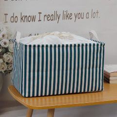 Корзина для хранения тканевая, синяя полоска