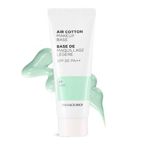 The Face Shop База под макияж Air Cotton Make Up Base Mint, 40мл