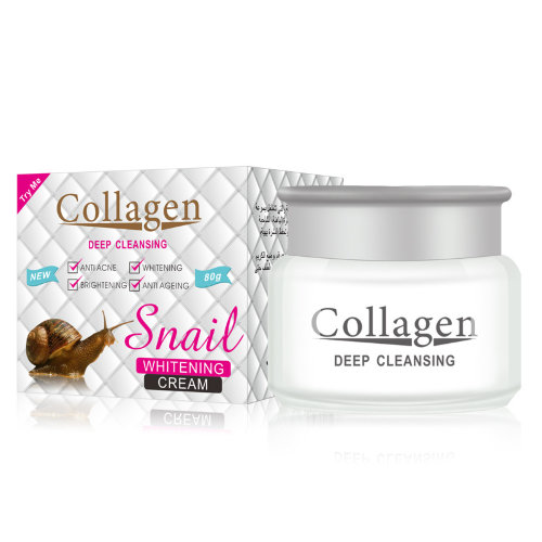 Collagen Отбеливающий крем для лица с муцином улитки и коллагеном Snail Whitening Cream, 80г