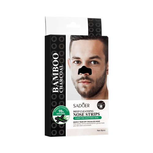 Sadoer Очищающая маска-полоска для носа Nose Strips, 6шт
