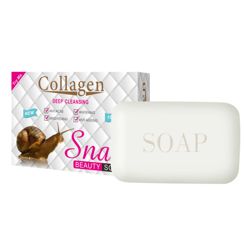 Collagen Мыло очищающее с муцином улитки, Collagen Snail Beauty Soap, 100г