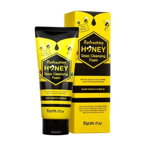 FarmStay Пенка для умывания с медом Refreshing Honey Deep Cleansing Foam, 180мл