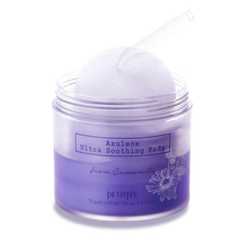 Petitfee Успокаивающие пады для лица с азуленом Azulene Ultra Soothing Pads, 160мл