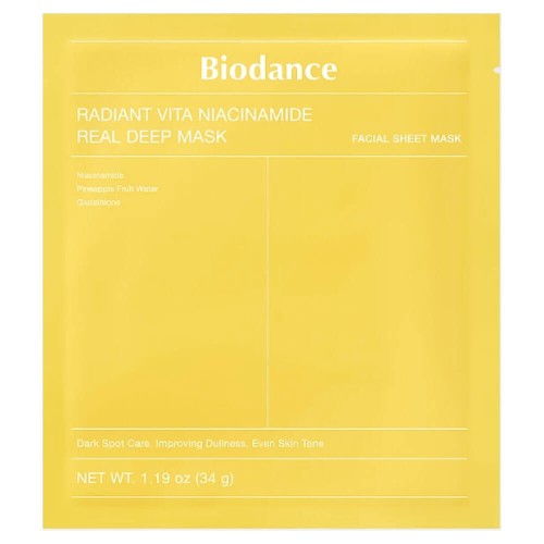 Biodance Ночная гидрогелевая маска с ниацинамидом для сияния кожи Radiant Vita Niacinamide Real Deep Mask, 34г