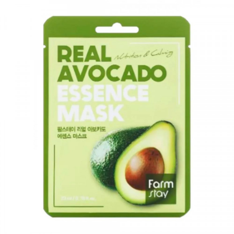 FarmStay Тканевая маска для лица с экстрактом авокадо Real Essence Mask Avocado, 23мл