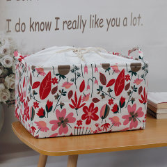 Корзина для хранения тканевая, цветы