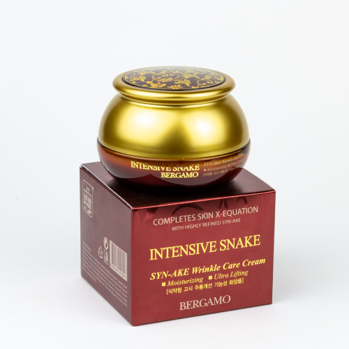Bergamo Антивозрастной крем для лица с пептидами Intensive Snake Syn-Ake Wrinkle Care Cream, 50мл