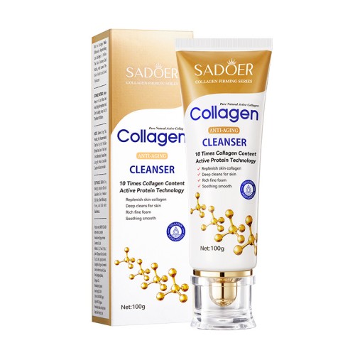 Sadoer Очищающая пенка для лица с коллагеном Collagen, 100г