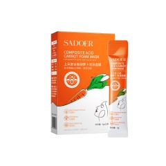Sadoer Пузырьковая маска для лица с экстрактом моркови Carrot Foam Mask, 4г*12шт
