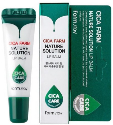 FarmStay Восстанавливающий бальзам для губ с центеллой азиатской Cica Farm Nature Solution Lip Balm, 10г