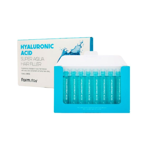 FarmStay Увлажняющие филлеры для волос с гиалуроновой кислотой Hyaluronic Acid Super Aqua Hair Fille, 13мл*10шт