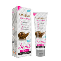 Collagen Отшелушивающая маска-пленка для лица с муцином улитки Snail Peel-Off Black Mask, 120мл