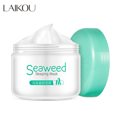 Laikou Ночная несмываемая маска для лица с экстрактом морских водорослей Seaweed Sleeping Mask, 120г