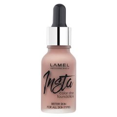 Lamel Тональный крем Insta Colour Stay Foundation, №404 темно-бежевый, 15мл