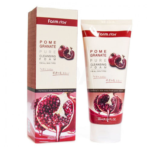 Farm Stay Пенка для умывания с экстрактом граната Pomegranate Pure Cleansing Foam, 180мл