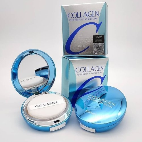 Enough Увлажняющая пудра с коллагеном Collagen Hydro Moisture Two Way Cake, 13г+13г