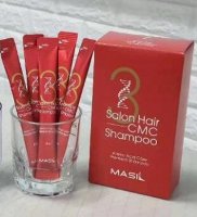 Masil Восстанавливающий шампунь с аминокислотами 3 Salon Hair CMC Shampoo Pouch, 8 мл