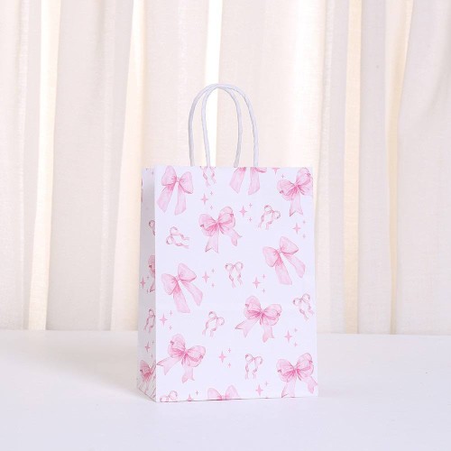 Пакет бумажный "Бантики", 21*15*8см