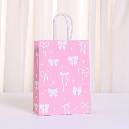 Пакет бумажный "Бантики", 21*15*8см