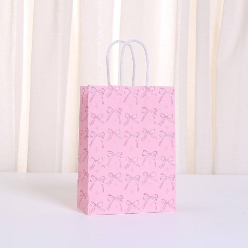 Пакет бумажный "Бантики", 21*15*8см