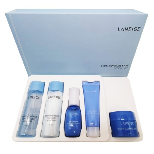 Laneige Мини-набор для ухода за кожей Moisture Care Travel Kit 6 Items, 20 мл + 25 мл + 25 мл + 10 мл + 10 мл