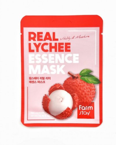 FarmStay Тканевая маска с экстрактом личи Real Lychee Esdence Mask, 23мл