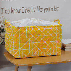 Корзина для хранения тканевая, желтая