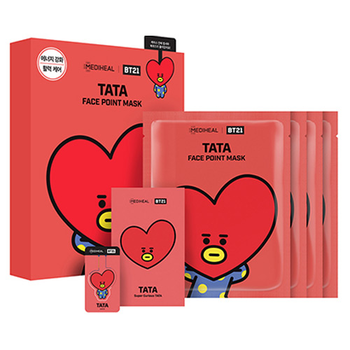 Mediheal Тонизирующая маска для лица BT21 Tata Face Point Mask, 4шт