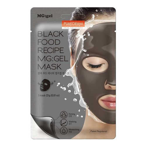 Purederm Маска для лица с черным комплексом Black Food Recipe MG:gel Mask, 23г