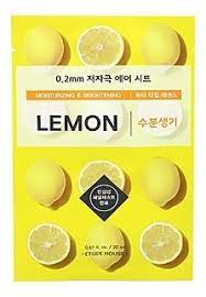 Etude House Тканевая маска для лица с экстрактом лимона 0.2 Therapy Air Mask Lemon, 20мл*10шт