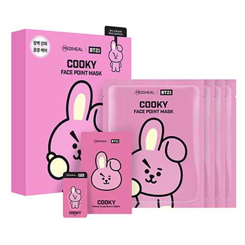 Mediheal Укрепляющая маска для лица BT21 Cooky Face Point Mask, 4шт