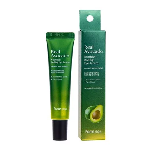 FarmStay Антивозрасная Сыворотка для век с маслом авокадо Avocado Rolling Eye Serum Real, 25мл 