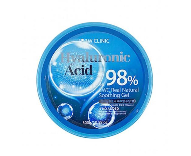 3W Clinic Гель с гиалуроновой кислотой Hyaluronic Acid Natural Soothing Gel, 300г 