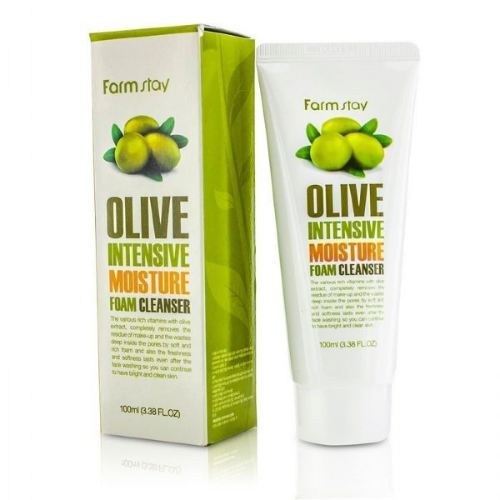 FarmStay Пенка для умывания с экстрактом оливы Olive Intensive Moisture Foam Cleanser, 100мл