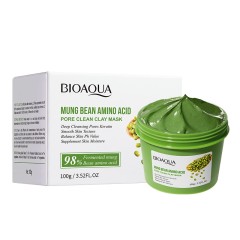 BioAqua Глиняная маска для очищения пор с аминокислотами бобов мунг Mung Bean Amino Acid, 100г