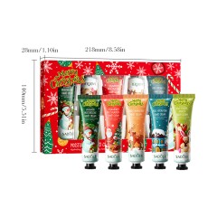 Sadoer Набор кремов для рук в новогоднем дизайне Moisturizing Hand Cream Set, 30г*5шт