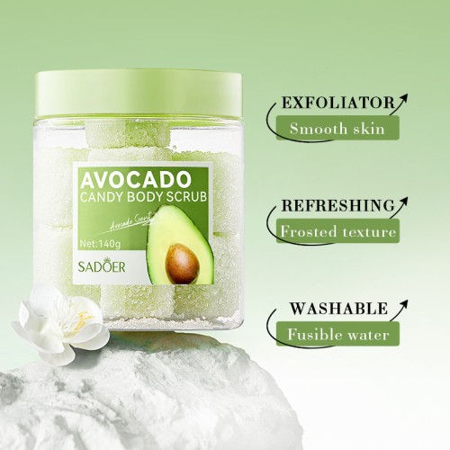 Sadoer Скраб для тела отшелушивающий с экстрактом авокадо Candy Body Scrub, 140г