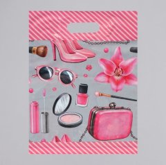 Пакет полиэтиленовый с вырубной, усиленной ручкой, 31 х 40 см, 60 мкм