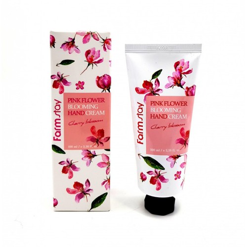 FarmStay Крем для рук с экстрактом вишневых лепестков Pink Flower Blooming Hand Cream Cherry Blossom, 100мл