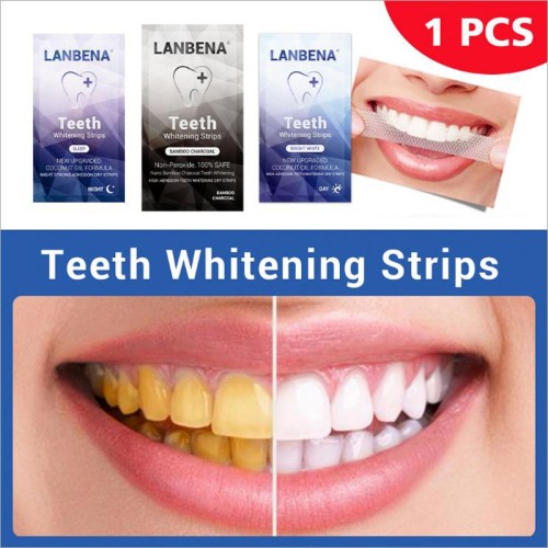 Lanbena Полоска для отбеливания зубов Teeth Whitening Strips, 1шт 