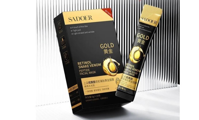 Sadoer Золотая маска-пленка против морщин с ретинолом и змеиным ядом Retinol And Snake Venom, 6г