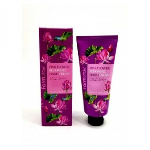FarmStay Крем для рук с экстрактом лотоса Pink Flower Blooming Hand Cream Pink Lotus, 100мл