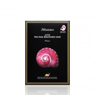 JMsolution Ультратонкая маска с муцином улитки Active Pink Snail Brightening Mask Prime, 30мл 