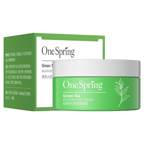 One Spring Увлажняющий крем для лица с зеленым чаем Green Tea Moisturizing Cream, 50г