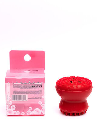 Силиконовая щеточка-спонж для лица Осьминожка, красный