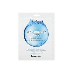 FarmStay Тканевая маска с гиалуроновой кислотой Hyaluronic Acid Super Aqua Soothing Mask, 25мл*10шт