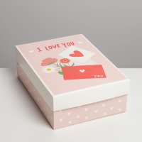 Коробка складная «Любовное письмо» 21×15×7 см, 1шт