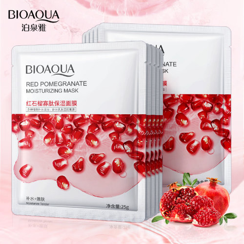 BioAqua Тканевая маска для лица с гранатом Red Pomegranate Moisturizing Mask, 25г